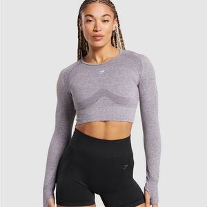 Gym shark cropped long sleeve